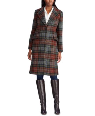 ralph lauren plaid coat