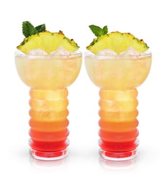 Pacific Crystal Pearl Diver Glasses Set of 2, 12 Oz