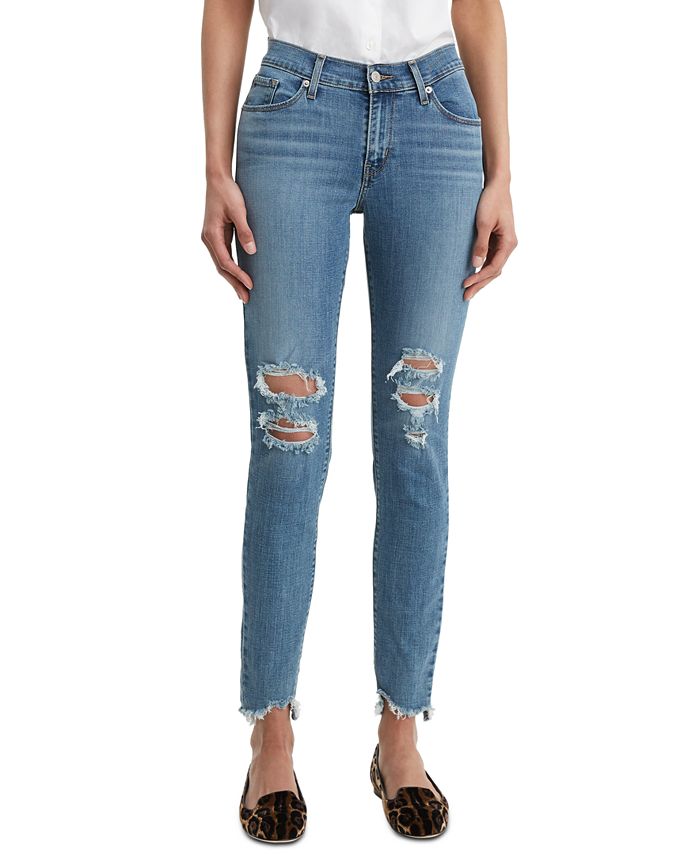 Levi's Distressed CurvyFit Skinny Jeans Macy's