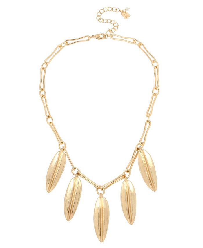 Robert Lee Morris Soho Sculptural Leaf Shaky Frontal Necklace Macy's