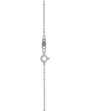 Macy's - Diamond Circle Pendant Necklace (1/10 ct. t.w.) in 14k White Gold
