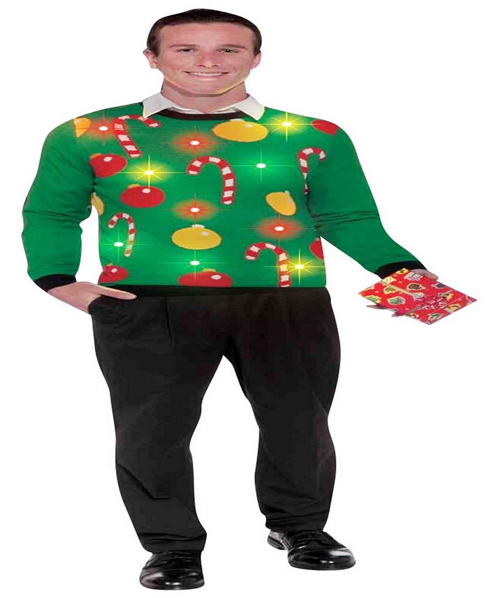 BuySeasons Buy Seasons Men s Christmas Light Up Ugly Sweater