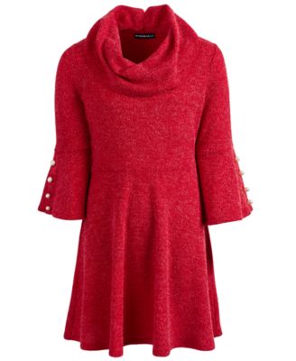 Sequin Hearts - Big Girls Cowl Neck Sweater Dress