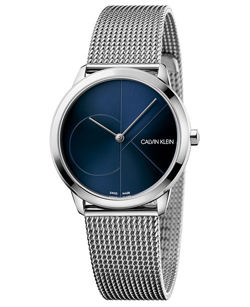 Calvin Klein Women S Minimal Stainless Steel Mesh Bracelet Watch