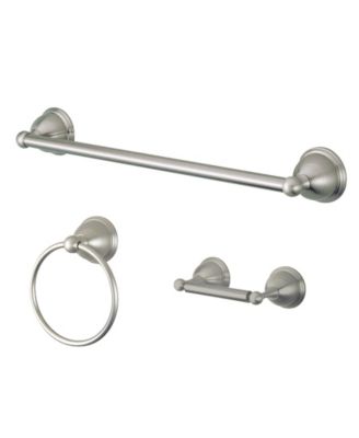 Kingston Brass - Restoration 3-Pc. Bathroom Accessory Combo in Brushed Nickel