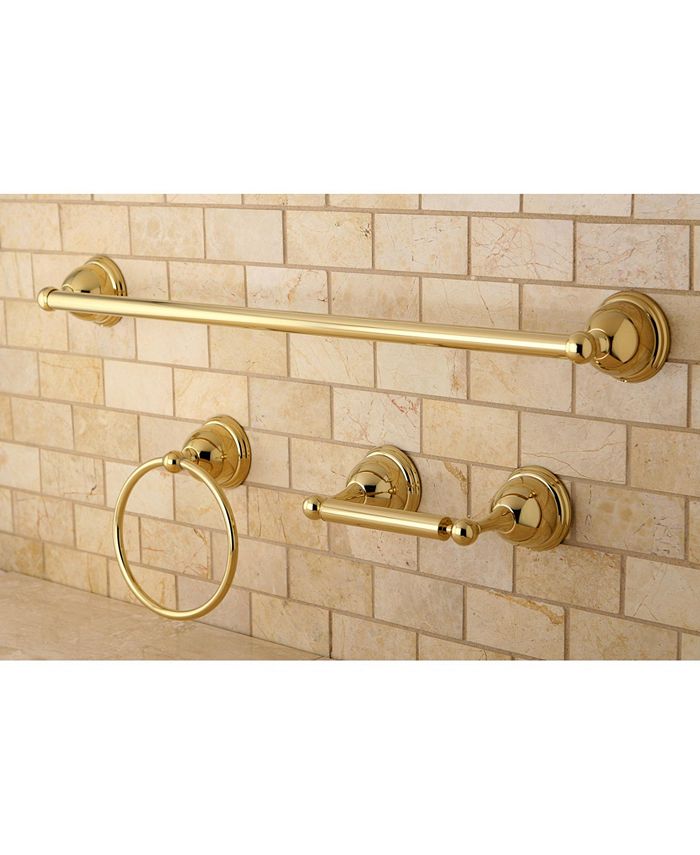 Kingston Brass - Restoration 3-Pc. Towel Bar Bathroom Hardware Set