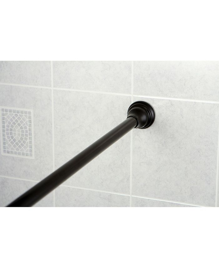 Kingston Brass 72inch Tension Shower Rod with Decorative Flange in Oil