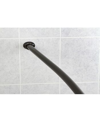 Kingston Brass - Traditional Adjustable Hotel Single Curved Shower Curtain Rod