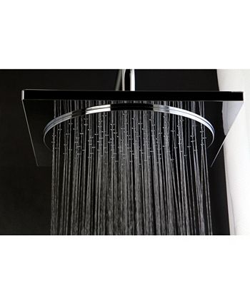 Kingston Brass - Claremont 12-Inch X 12-Inch Square ABS/TPE Shower Head in Polished Chrome
