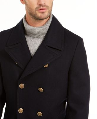 ralph lauren men's double breasted pea coat