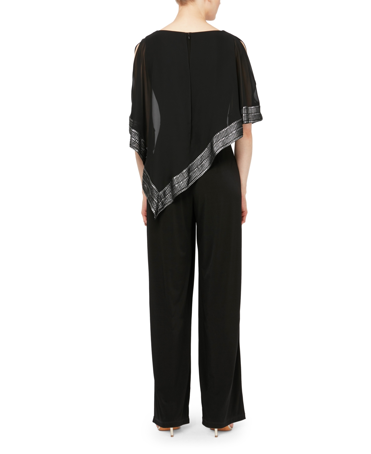 Sl Fashions Asymmetrical Cape Jumpsuit