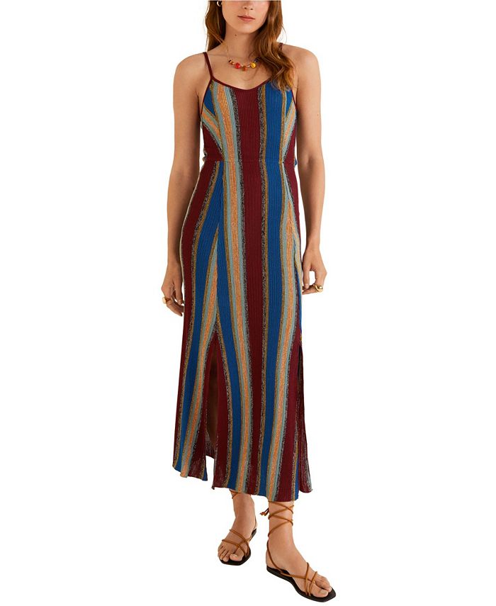 mango metallic striped dress Mango + Metallic Striped Dress