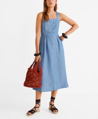 mango denim maxi dress