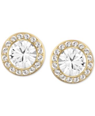 Swarovski - Gold-Tone Crystal Stud Earrings
