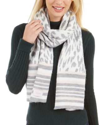Calvin Klein Leopard Jacquard Scarf