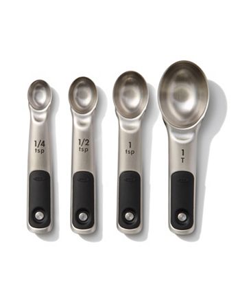  4 PACK Stainless Steel Measuring Spoon Set Single Teaspoon  Measuring Spoon 1/2 Teaspoon 1/8 Teaspoon 3/4 Teaspoon Long Handle Design  Fits in Spice Jar: Home & Kitchen