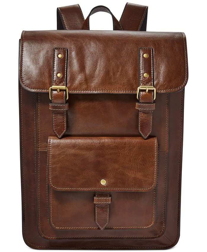 Fossil Men's Greenville Leather Rucksack & Reviews - All Accessories ...