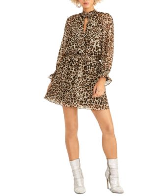 RACHEL Rachel Roy - Leopard-Print Keyhole Dress