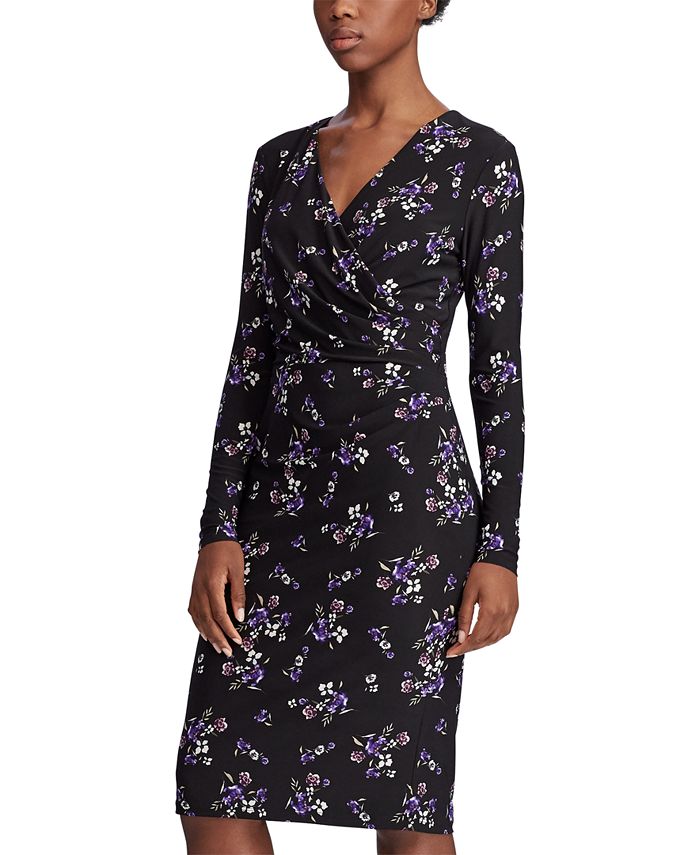 Lauren Ralph Lauren Wrap-Style Jersey Dress - Macy's