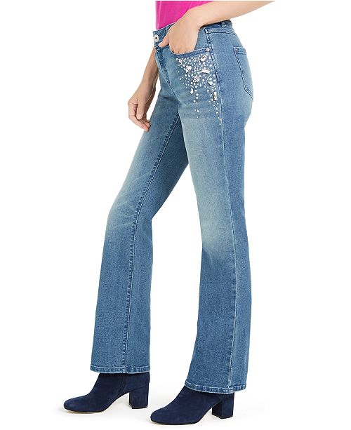 INC International Concepts INC RhinestoneEmbellished Curvy Bootcut