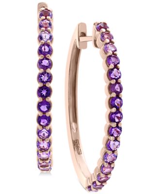 EFFY Collection - Amethyst (3/4 ct. t.w.) Hoop Earrings in 14k Rose Gold
