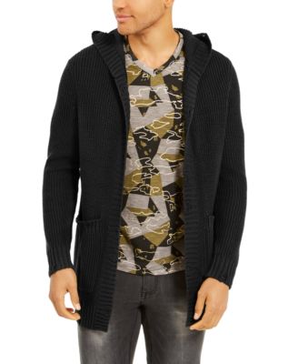 male hooded cardigan