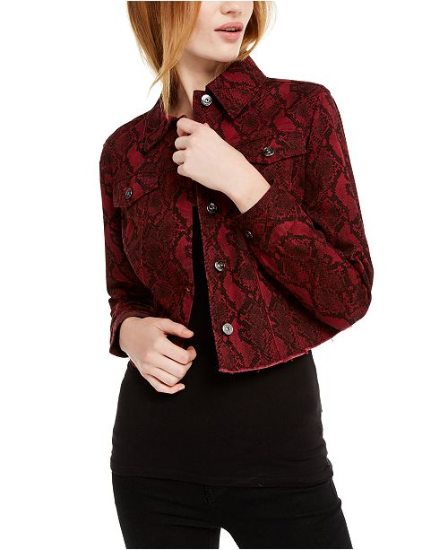 Inc Python Print Denim Jacket Created For Macy S