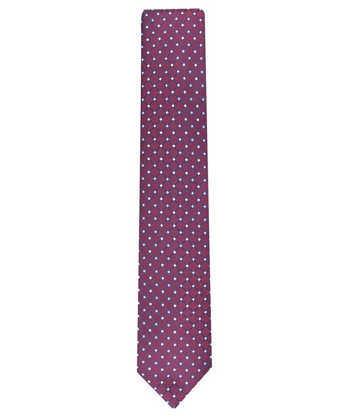 Club Room Men's Classic Grid Tie, Created for Macy's & Reviews - Ties ...