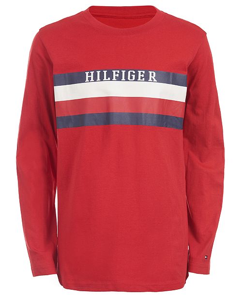 Tommy Hilfiger Toddler Boys Ron Stripe Logo T Shirt Reviews