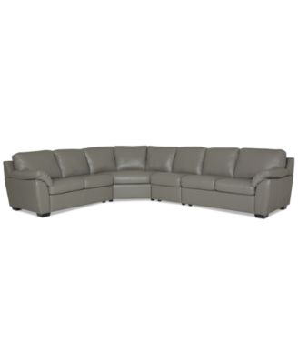 Furniture Lothan Leather Sectional Sofa