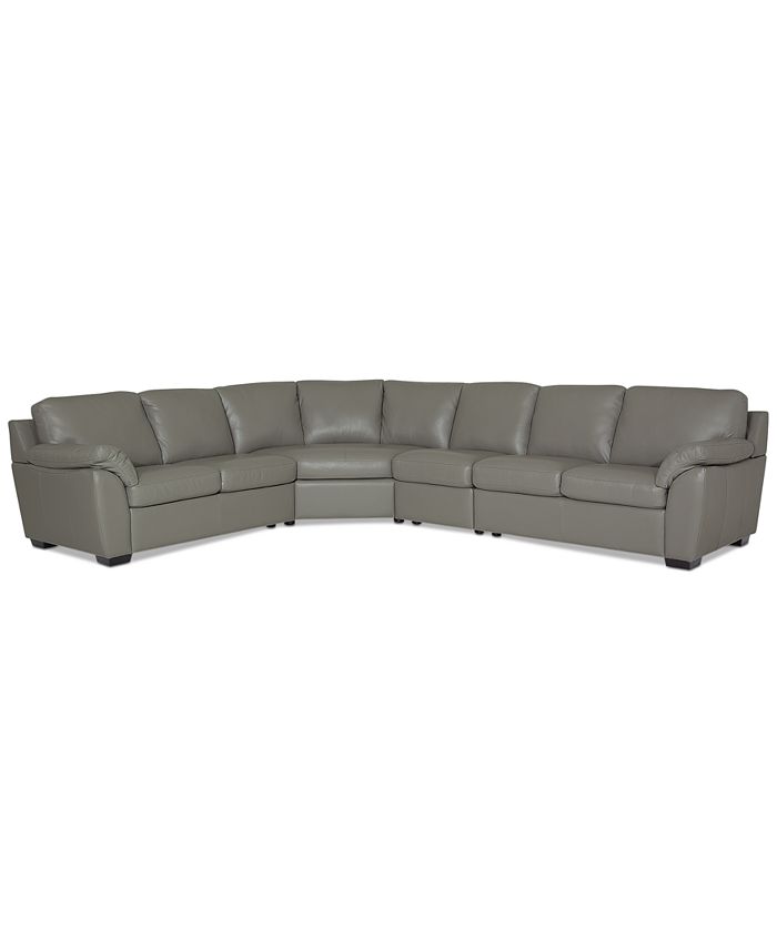 Furniture - Lothan 4-Pc. Leather Sectional Sofa