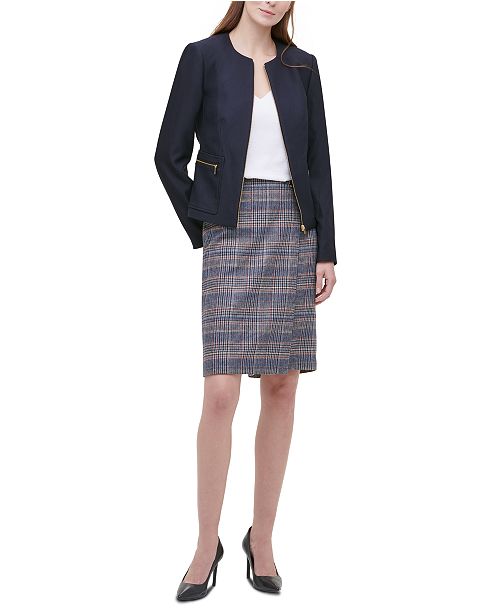 Calvin Klein Women's Wear to Work Jacket Blue Size Petite Small main image 0