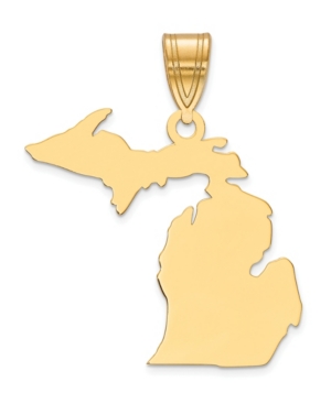 Macy's State Charm In 14k Yellow Gold In Michigan
