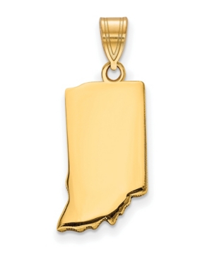 Macy's State Charm In 14k Yellow Gold In Indiana
