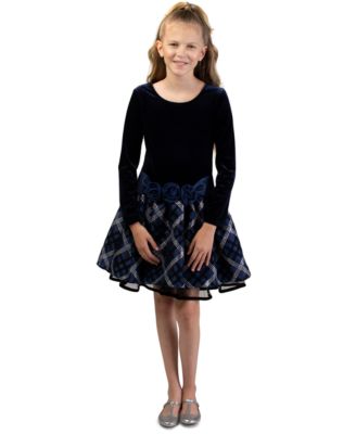 Bonnie Jean - Big Girls Drop-Waist Plaid Dress