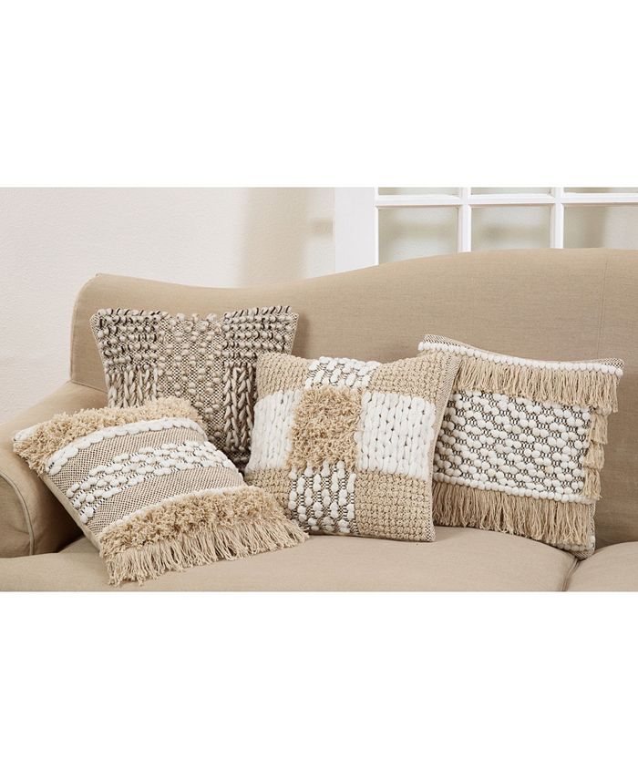 Fringed Throw Pillows Reference: Saro Lifestyle Moroccan Fringed Decorative Pillow 18 X 18