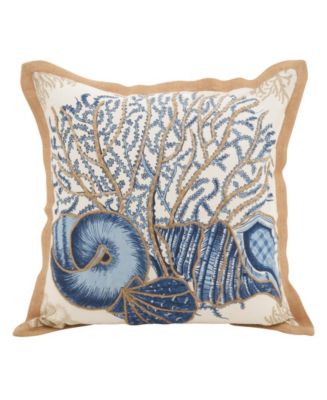 Saro Lifestyle Seashells Decorative Pillow, 20