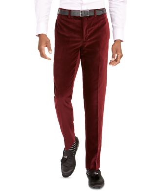 red velvet pants for men