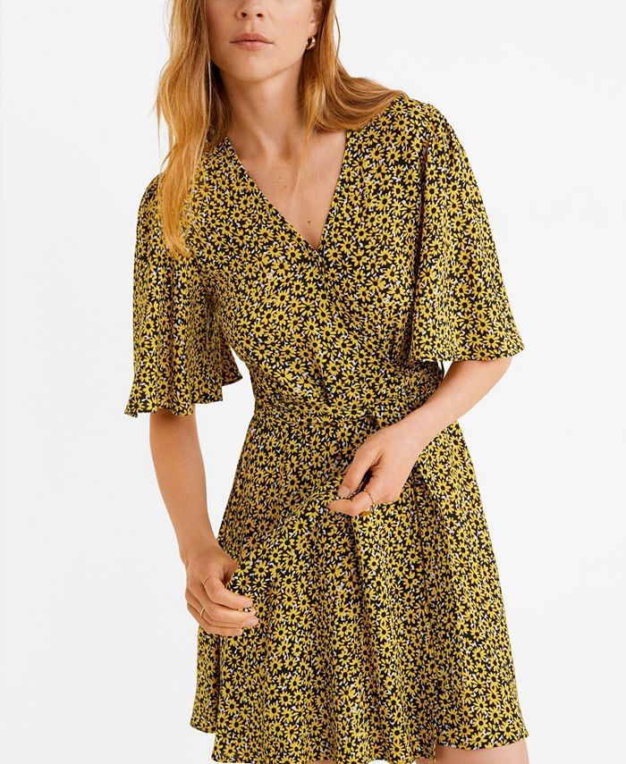MANGO Floral Wrap Dress Macy's