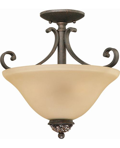 Volume Lighting Bristol 3 Light Semi Flush Mount Ceiling Fixture