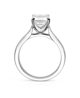 Moissanite Emerald Solitaire Ring 2-1/2 ct. t.w. Diamond Equivalent in 14k White Gold
