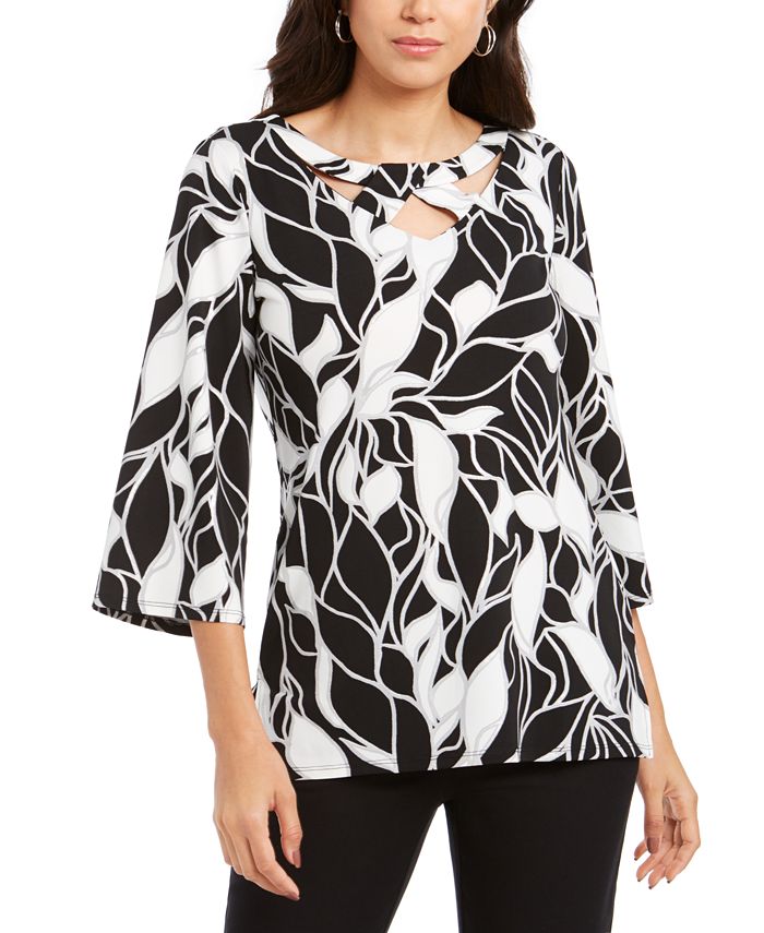 JM Collection Twist-Neck Tunic, Created for Macy's - Macy's