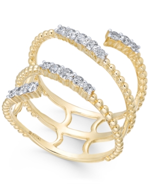 image of Diamond Beaded Wrap Wring (3/8 ct. t.w.) in 14k Gold