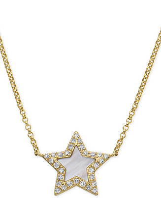 EFFY Collection EFFY® Mother-of-Pearl & Diamond (1/8 ct. t.w.) Star ...