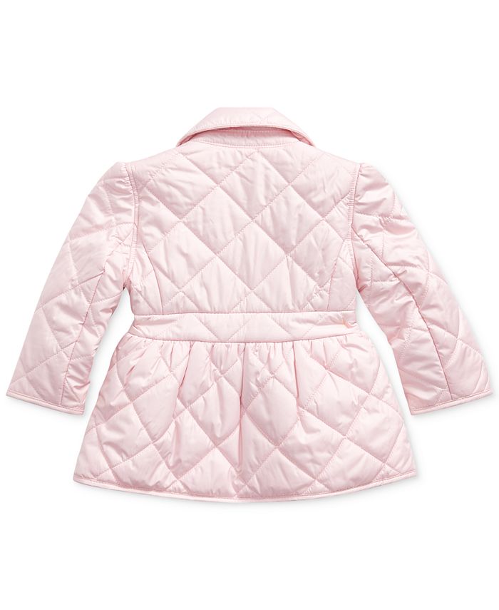 Polo Ralph Lauren Baby Girls Plain Weave Quilted Jacket - Macy's