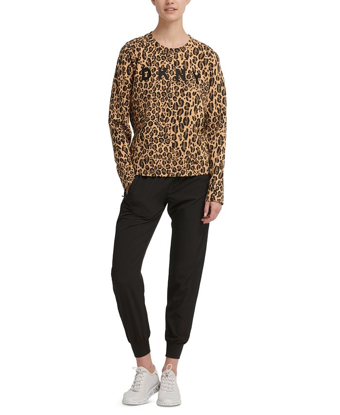 dkny leopard print top