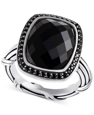 Peter Thomas Roth - Onyx (8-7/8 ct. t.w.) & Black Spinel (1/3 ct. t.w.) Ring in Sterling Silver