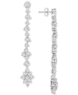 linear diamond earrings