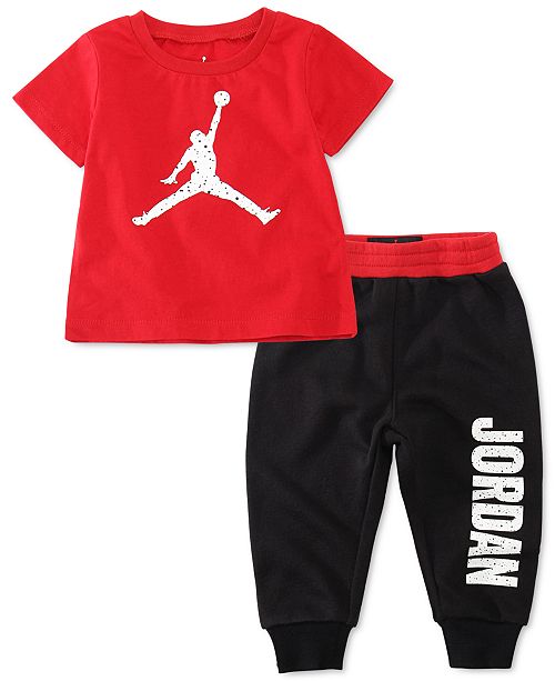 Jordan Baby Boys 2 Pc Jumpman Print T Shirt Jogger Pants Set
