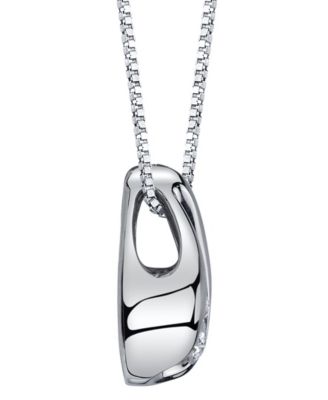 Diamond (1/10 ct. t.w.) Teardrop Pendant in 14k White, Yellow or Rose Gold